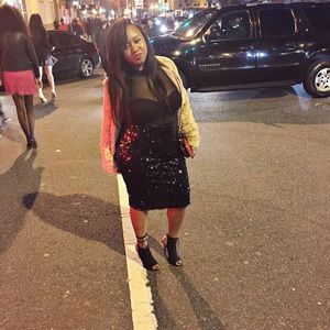 Sexy black sequin and mesh dress